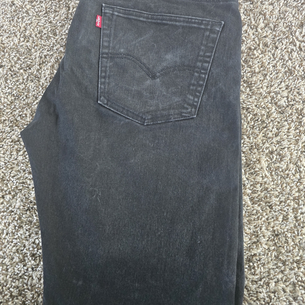 Levi's Men's Washed Black Straight Jeans